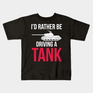 Id rather be driving a tank IS-2 Kids T-Shirt